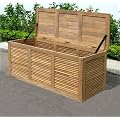 Auflagenbox, Gartenbox, FSC-zertifiziert, aus ausgesuchtem Plantagen - Akazienholz, mit Scharnierdeckel, Gr��e: 130 x 50 x 60 cm