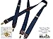 Hold-Up Suspender Company Casual Series Ocean Blue XG Suspenders for Men In the Traditional X-Back Style with USA Patented No-Slip Clips