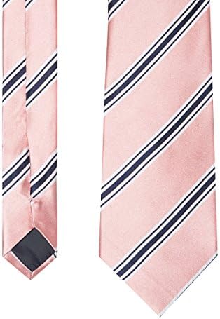 Unlonely ® Mens Slik Tie Stipped Neckties pink without tie pin (Xw-b-2)
