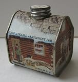 Decorative New Hampshire Maple Syrup Tin Cabin Can - 3 x 3 x 2 1/2 inches