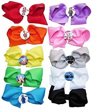 Multi-color Alligator Hair Clips Choose From 11 Character-theme Sets (Inside Out, Mickey Mouse, Minions, Dora, Star Wars, Sponge Bob, Fairies, My Little Pony, Lego, Disney Princesses, Angry Birds) (Lego Movie)