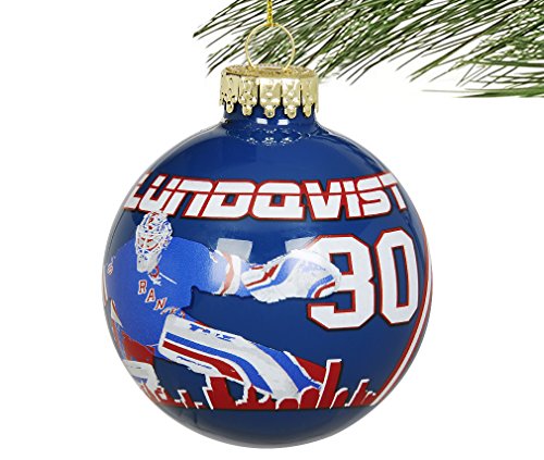 NHL Player Skyline Glass Ball Christmas Ornament- 2 3/4