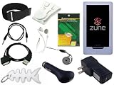 Search : TPA- 11 Items Premium Accessory Combo for Microsoft Zune HD 16GB / 32GB Series (includes: Universal Car Charger + Universal Wall Charger + usb data straight cable + Clear/White Silicone Skin Case + Adjustable Armbrand + Belt Clip + Screen Protector +3.5mm~3.5mm straight Auxiliary mp3 cable + White Stereo Headphone & Fishbone style Keychain)