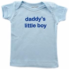 Luvable Friends Tee Top Daddy's Little Boy, Blue 0-3 Months
