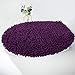 MAYSHINE Seat Cloud Bath Washable Shaggy Microfiber Standard Toilet Lid Covers for Bathroom -Plum