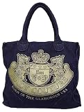 Juicy Couture Large Denim Canvas Crest Tote