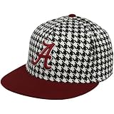 Top of the World Alabama Crimson Tide Houndstooth-Crimson Two-Tone King 1-Fit Flat Bill Hat