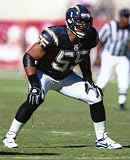 JUNIOR SEAU SAN DIEGO CHARGERS 8X10 SPORTS ACTION PHOTO (A)