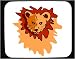 Decorated Mouse Pad with male, head, body, lion, mane, individuals, individual, human...