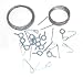 20 Piece Picture Hanging Kit with Wires, Hooks, Eyelets