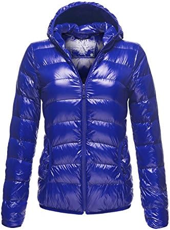 Ultra Light Packable Basic Down Coat Parka Hoodie Jackets (QPEK) 033-Royal US S