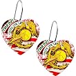 Handcrafted Heart Marine Insignia Earrings