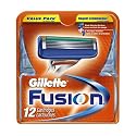 Gillette Manual Cartridge, Fusion, 12-Count Packages