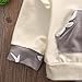 Baby Boy Girl 2pcs Christmas Suit Hooded Deer Print Long Sleeve Top+Long Pants (12-18months, Beige)