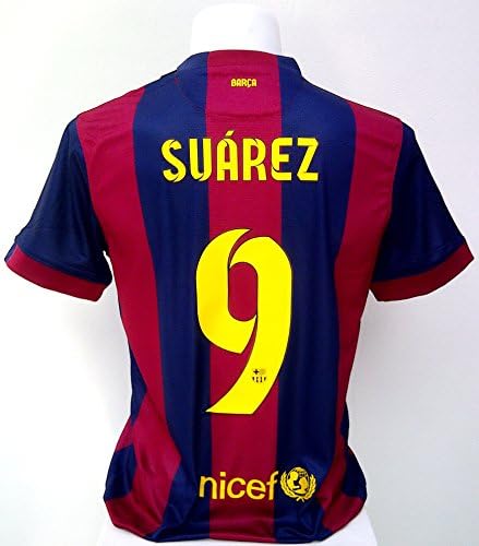 SUAREZ #9 Barcelona Home Soccer Jersey 2014/15 size M