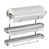 Wenko 5880100 K&uuml;chenrollenhalter Trio Magic-Loc - f&uuml;r 3 verschiedene K&uuml;chenrollen, Chrom, 33 x 32 x 16 cm