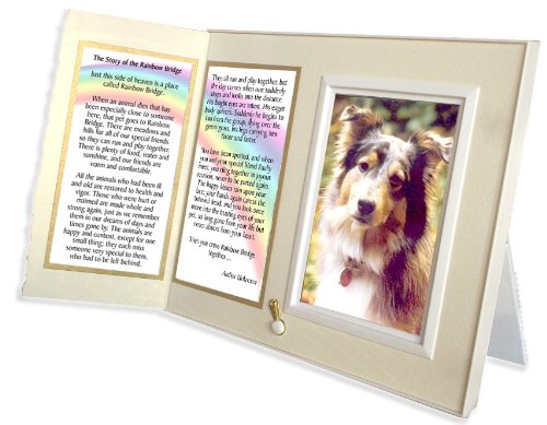 Rainbow Bridge Poem Pet Memorial Keepsake Picture Frame and Pet Loss Sympathy Gift