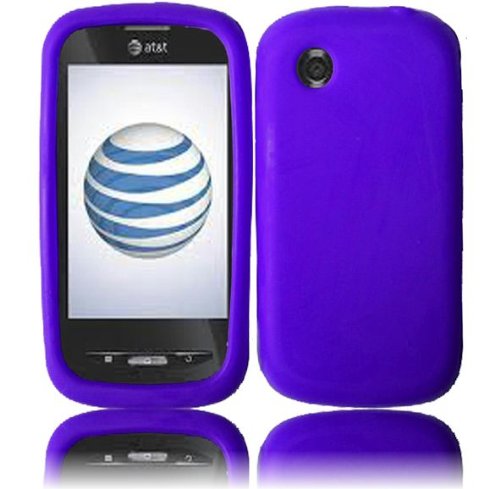 For ZTE Merit 990G Straight Talk Soft Silicone Rubber Skin Cover Case Sensational Purple + with Free Gift Aplus Pouch