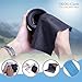 Black Microfiber Cleaning Cloths (8 Pack) - QKOO Cleaning Cloths - for Camera Lenses, Camera Screens and Any Other Delicate Surface - 6 x 7 inches (15cm x 18cm)