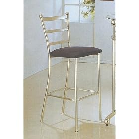 Click here to buy Modern Retro Bar Chair Stools in Silver Metal Frame and Black Fabric Seating (Set of 2) by visiondecor Furniture.