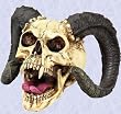 gothic medieval Skull of Horned Devil Beast Sculpture statue (The Digital Angel) .