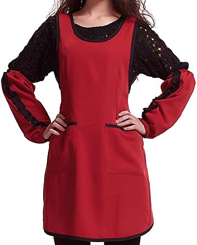 Women's Fashion Red Aprons With Pockets