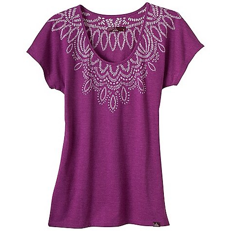 prAna Women's Chelsea Top, Medium, Berry On Sale