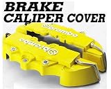 YELLOW BREMBO LOOK BRAKE CALIPER COVER KIT FRONT & REAR 4 PCS