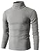 H2H Men's Basic Ribbed Cotton Thermal Turtleneck T-Shirts