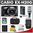 Casio Exilim EX-H20G 14.1 MP Digital Camera with Hybrid GPS (Black) with 8GB Card + Battery + Case + Flash + Cleaning & Accessory Kit Casio Exilim EX-H20G 14.1 MP Digital Camera with Hybrid GPS (Black) with 8GB Card + Battery + Case + Flash + Cleaning & Accessory Kit