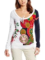 Desigual Camiseta Manga Larga (Blanco)