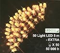 System LED Lichterkette mit 5m und 50 LEDs amber koppelbar
