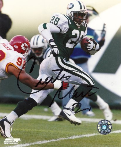CURTIS MARTIN,NEW YORK JETS,PITT,SIGNED,AUTOGRAPHED,8X10 PHOTO,COA, RARE HARD PHOTO TO FIND