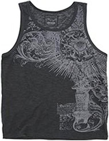 Retrofit Mens Heathered Knit Tank Top Black Medium