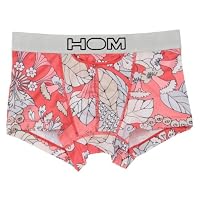 （オム）HOM のびのびフィットさり気ないハート柄ボクサーパンツ ピンク Mサイズ