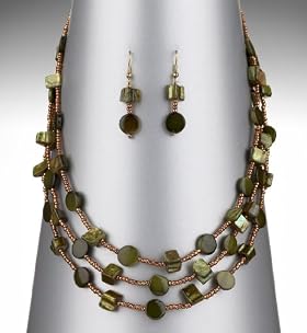 Mixed Bead Necklace & Earrings Set