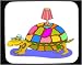 Decorated Mouse Pad with lamp, bonnet, turtle