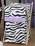 Baby and Kids Purple Funky Zebra Clothes Laundry Hamper