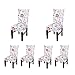 Jiuhong Stretch Removable Washable Short Dining Chair Protector Cover Slipcover (6, Style 09)