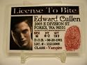Twilight Edward Cullen LICENCE TO BITE id card