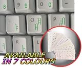 KOREAN KEYBOARD STICKER WITH GREEN LETTERING TRANSPARENT BACKGROUND FOR DESKTOP, LAPTOP AND NOTEBOOK