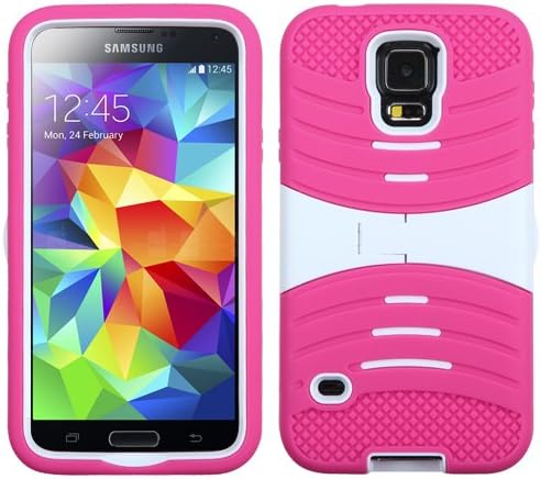 Pink Samsung Galaxy S5 Heavy Duty Rugged Case Skin - Otterbox Style