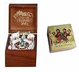 Retro Animated Decorative Christmas Village Music Box