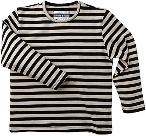 Roberta Di Roma Little Girls Cotton Knit Jersey Striped T-shirt - Beige (Size 6)