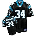 DeAngelo Williams Jersey: Reebok Black Replica #34 Carolina Panthers Jersey