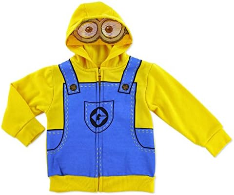 Despicable Me Minion Full-Zip Costume Hoodie - 3UD6500 (4T, Yellow)