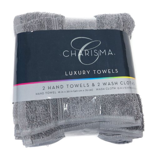 >>>Sale Charisma Luxury Towels 4 Piece Set 2 Hand Towels and 2 Wash