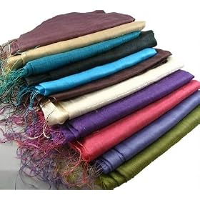 Bewitched Accessories Raw Silk Effect Viscose Scarf in Several Colours
