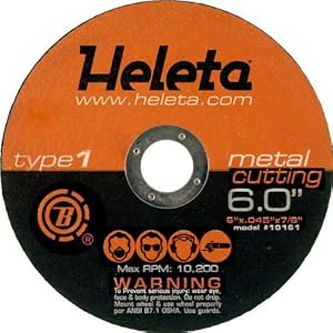 Abrasive Metal Cutting Wheel 6 x .045 x 7 8- Used for Iron, Non-Ferrous Metals, Alloy... by 