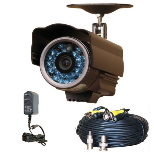 1/3 SONY CCD IR Color Infrared CCTV Camera Outdoor with Free Camera Power Supply And 100ft Video Power Cable IR40SKC 1OF